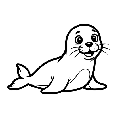 Cute sea animals - PagesOfColoring