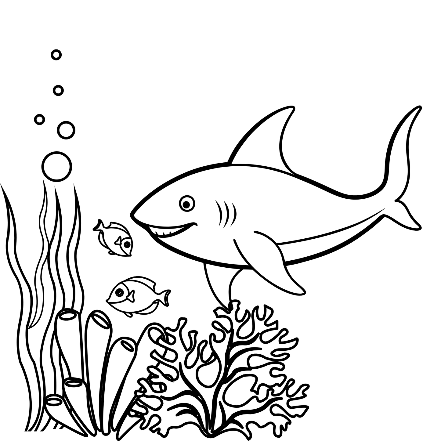 Cute sea animals - PagesOfColoring