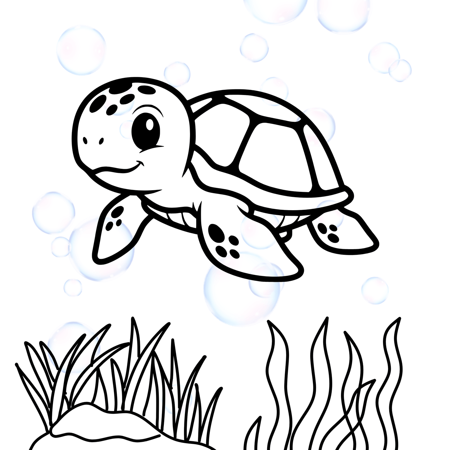 Cute sea animals - PagesOfColoring