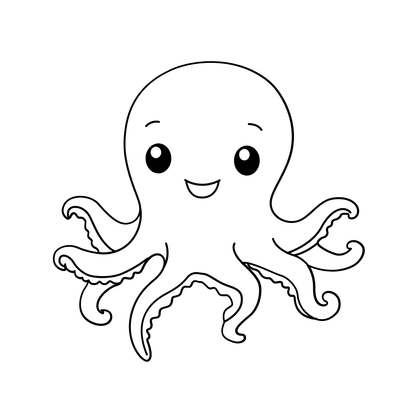 Cute sea animals - PagesOfColoring